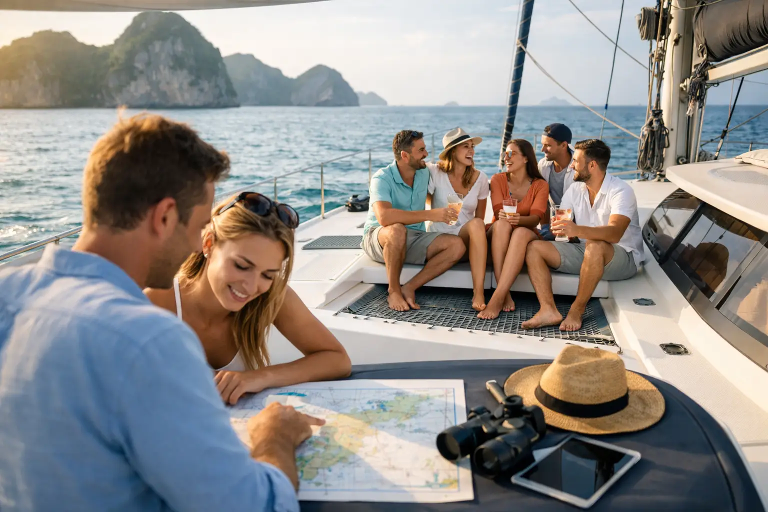 Comment organiser voyage groupe catamaran